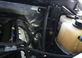 J&L 11-17 Ford F-150 5.0L / 11-14 Ford F-150 6.2L Driver Side Oil Separator 3.0- Black Anodized - 0