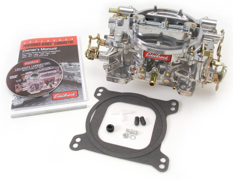 Edelbrock Carburetor Performer Series 4-Barrel 600 CFM Manual Choke Satin Finish - 0