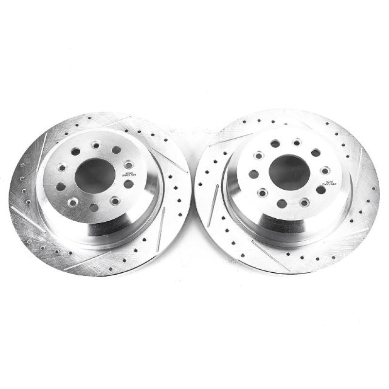 Power Stop 18-19 Jeep Wrangler Rear Evolution Drilled & Slotted Rotors - Pair - 0