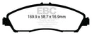 EBC 14+ Acura MDX 3.5 Ultimax2 Front Brake Pads-3