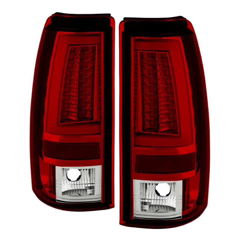 Spyder Chevy Silverado 1500/2500 99-02 Version 2 LED Tail Lights - Red Clear ALT-YD-CS99V2-LED-RC - 0