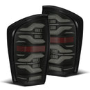 AlphaRex 16-21 Toyota Tacoma LUXX LED Taillights Blk w/Activ Light/Seq Signal-1