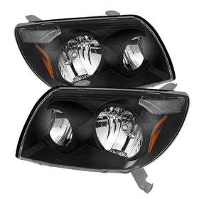 xTune Toyota 4Runner 03-05 Crystal Headlights Black HD-JH-T4R03-AM-BK - 0