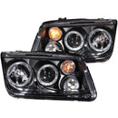 ANZO 1999-2005 Volkswagen Jetta Projector Headlights w/ Halo Black (CCFL)-2