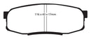 EBC 08+ Lexus LX570 5.7 Greenstuff Rear Brake Pads-3