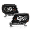 ANZO 2005-2011 Toyota Tacoma Projector Headlights w/ Halo Black-17