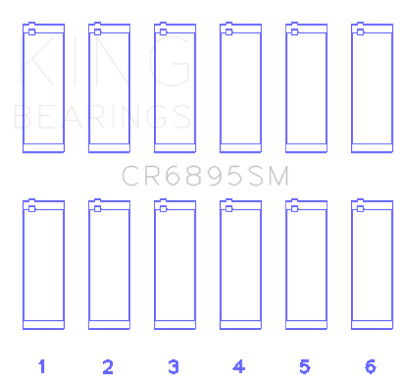 King Engine Bearings Ford EcoBoost 3.5L/3.7L V6 (.781 Width) Performance Rod Bearing Set - Size STD