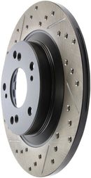 StopTech 00-09 S2000 Slotted & Drilled Right Rear Rotor-9