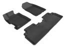3D MAXpider 2006-2011 Honda Civic Sedan Kagu 1st & 2nd Row Floormat - Black-2
