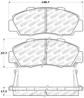 StopTech Performance 97-99 Acura CL/ 97-01 Integra Type R/91-95 Legend/91-05 NSX Front Brake Pads - 0