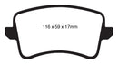 EBC 09-11 Audi A4 2.0 Turbo Redstuff Rear Brake Pads-5