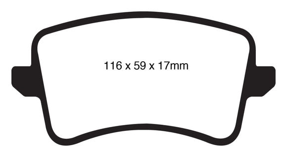EBC 09-11 Audi A4 2.0 Turbo Redstuff Rear Brake Pads