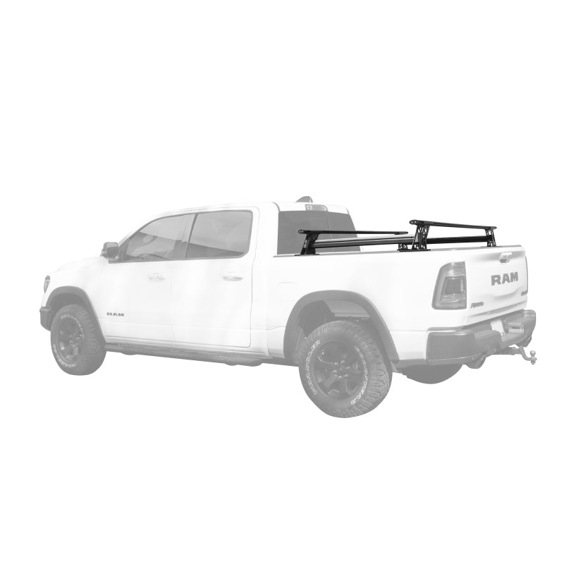 Go Rhino 15-22 Ford F-150 / 07-21 Toy. Tundra XRS Cross Bars Kit - Tex Blk (Attch Tonneau Cvr T-Trk) - 0