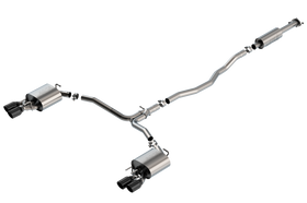 Borla 18-20 Toyota Camry XSE 3.5in Tip Dual Split Rear Exit Cat Back S-Type Exhaust Black Chrome - 0