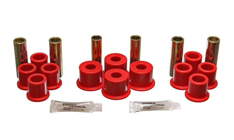 Energy Suspension 8/81-96 Ford F100/F150 2WD Red Rear Leaf Spring Bushing Set - 0