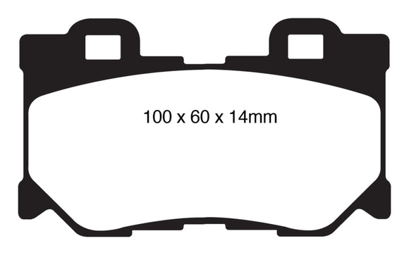 EBC 08-13 Infiniti FX50 5.0 Yellowstuff Rear Brake Pads