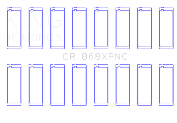 King Ford 4.6L/5.4L V8 SOHC (Size STDX) Performance Coated Rod Bearing Set - Size STDX