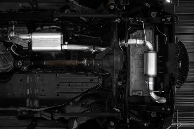 MBRP 2021-2023 Ford Bronco 2.3L/2.7L Stainless Steel 3in Cat-Back, Single High Clearance Rear Exit - 0