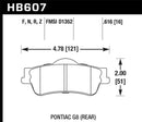 Hawk 08-09 Pontiac G8 3.6 Base/6.0 Performance Ceramic Street Rear Brake Pads-4