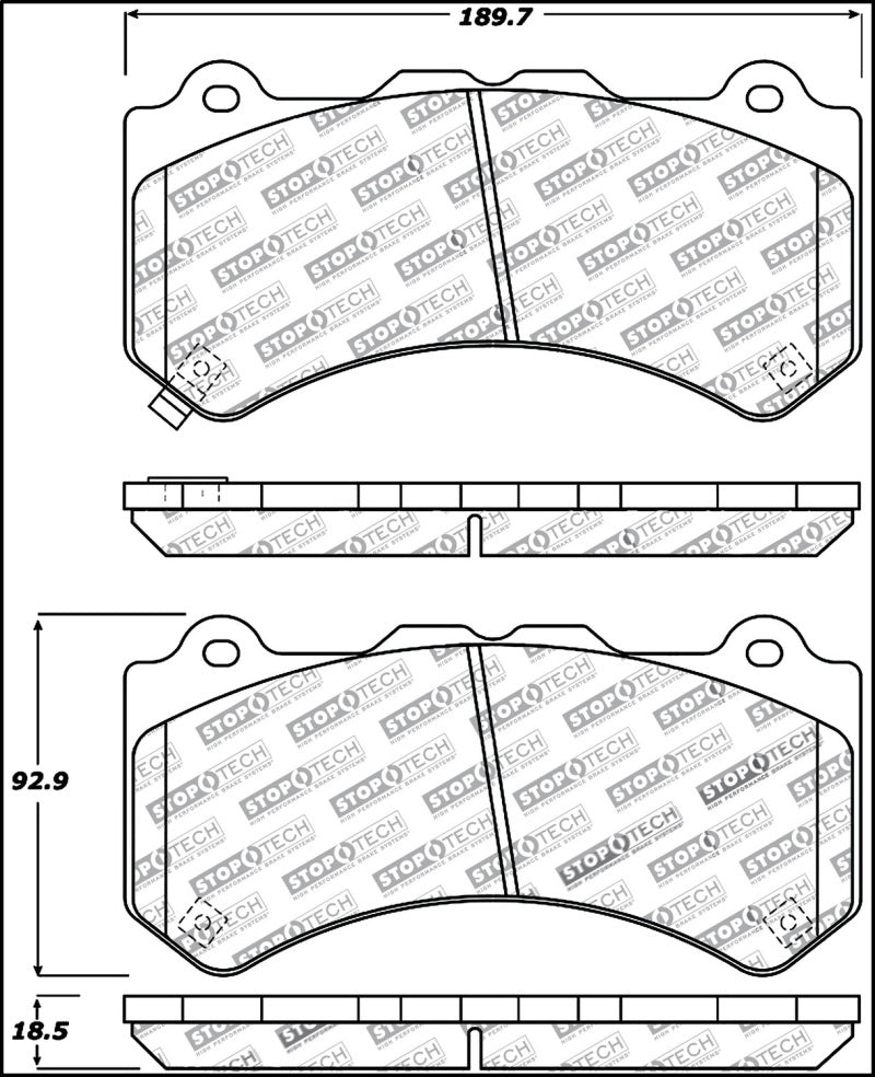 StopTech Performance Brake Pads - 0