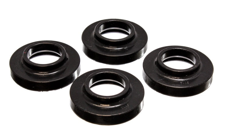 Energy Suspension 97-06 Jeep Wrangler TJ / 84-01 Cherokee Black Fr/Rear Coil Lift Isolator Set of 4 - 0