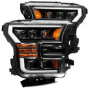 AlphaRex 17-20 Ford Raptor NOVA LED Proj Headlights Plank Style Matte Black w/Activ Light/Seq Signal-4