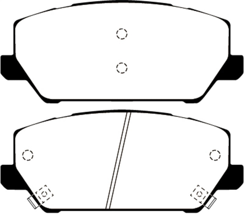 EBC 2019+ Hyundai Veloster (2nd Gen) 2.0L Turbo N Greenstuff Front Brake Pads - 0