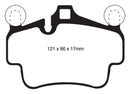 EBC 07-08 Porsche 911 (997) (Cast Iron Rotor only) 3.6 Carrera 2 Redstuff Front Brake Pads-12