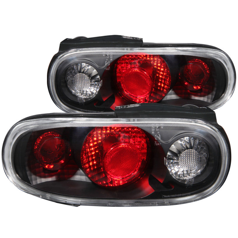 ANZO 1990-1997 Mazda Miata Taillights Black - 0