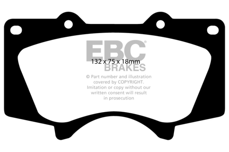 EBC 10+ Lexus GX460 4.6 Extra Duty Front Brake Pads - 0