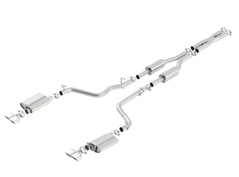 Borla 09-14 Dodge Challenger R/T 5.7L RWD 2Dr. Dual Rctgl. Angle S-Type CB Exhaust - Rear Split Exit - 0