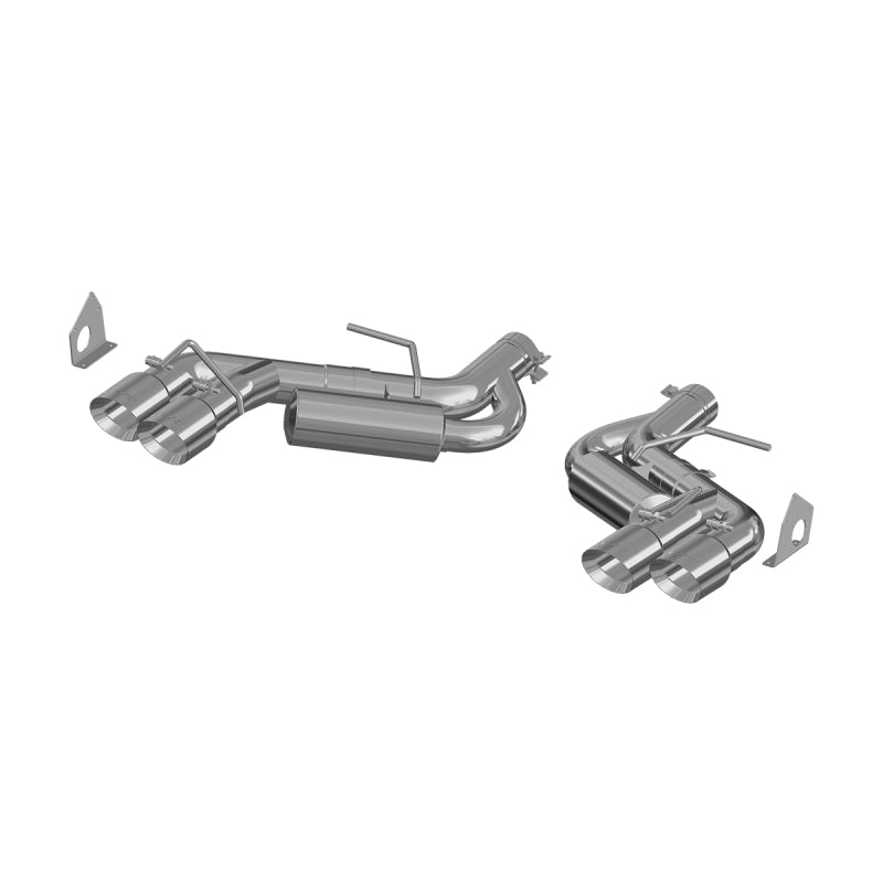 MBRP 2016-2024 Chevy Camaro 6.2L w/ NPP 3in Alum Race Dual Axle Back w/ 4in Quad Polished Tips - 0