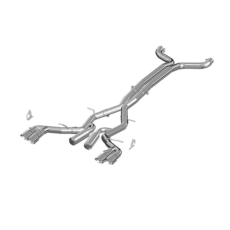 MBRP 2016 Chevy Camaro V8 6.2L 6spd 3in T409 Race Dual Cat Back w/ 4.5in Quad Dual Wall Tips - 0