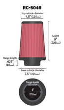 K&N Universal Chrome Filter 6 inch FLG / 7.5 inch Base / 4.5 inch Top / 9 inch Height-12