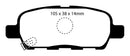 EBC 10-13 Infiniti FX35 3.5 Greenstuff Rear Brake Pads-5