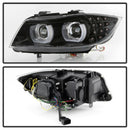 Spyder 09-12 BMW E90 3-Series 4DR Projector Headlights Halogen - LED - Black - PRO-YD-BMWE9009-BK-5