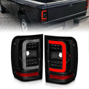 ANZO 01-11 Ford Ranger LED Taillights - Black Housing w/ Smoke Lens & Light Bar-1