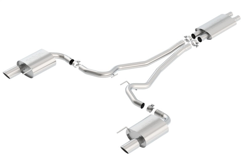 Borla Touring Cat-Back 15 Ford Mustang GT 5.0L V8 MT/AT 2.5in pipe 4in tip - 0