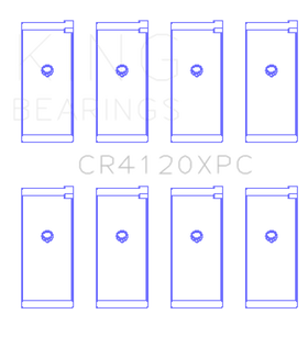 King Engine Bearings Mitsubishi 4G63/4G64 Coated Connecting Rod Bearing Set of 4 - Size +.026mm - 0