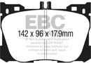 EBC 2017+ Mercedes-Benz E300 (W213) 2.0L Turbo Redstuff Front Brake Pads-3
