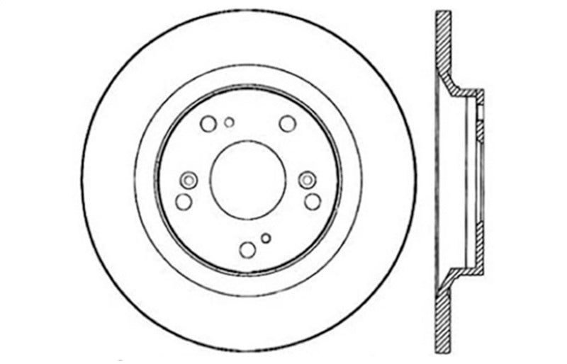 StopTech 00-09 S2000 Slotted & Drilled Right Rear Rotor - 0