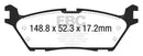 EBC 15+ Ford F150 2.7 Twin Turbo (2WD) Electric PB Extra Duty Rear Brake Pads-1