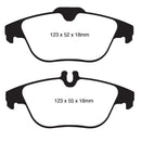 EBC 12-14 Mercedes-Benz C250 (W204) 1.8 Turbo Yellowstuff Rear Brake Pads-4