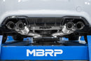 MBRP 18-22 BMW M2 Competition 3.0L T304 SS 3in Resonator-Back Exhaust Quad Rear w/ Carbon Fiber Tips-3