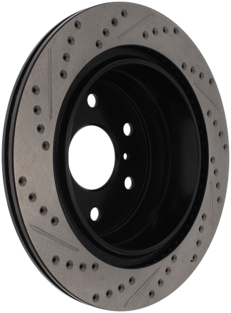StopTech 05-10 GMC Sierra (w/ Rear Drum) / 07-09 GMC Yukon Rear Right Slotted & Drilled Rotor - 0