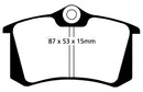 EBC 04-06 Audi TT Quattro 3.2 Bluestuff Rear Brake Pads-4