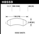 Hawk 06-16 Dodge RAM 1500 / 06-10 Mitsubishi Raider Super Duty Front Brake Pads-3