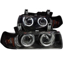 ANZO 1992-1998 BMW 3 Series E36 Projector Headlights w/ Halo Black G2 1 pc-2