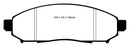 EBC 05+ Nissan Frontier 2.5 2WD Greenstuff Front Brake Pads-4