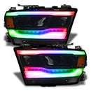 Oracle 19-21 Dodge RAM 1500 RGB+W Headlight DRL Upgrade Kit- Reflector LED Headlights - ColorSHIFT+W-4